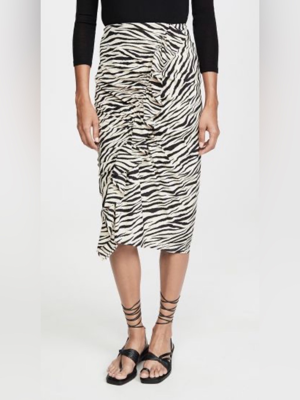 A.L.C. Metz Zebra Print Skirt